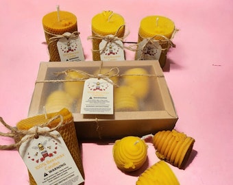 100% Natural Beeswax Candles