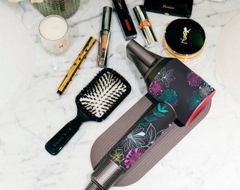 Dyson Floral Dark Colorful Pattern Vinyl Skin Hair Dryer Blue Pink Leaves Sticker Dyson Flowers Pattern Vinyl Decal Protective Skin Gift