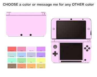 Solid Pastel Colors Nintendo 3DS XL Skin Custom Multi-color Gamers Nintendo New 3DS XL Sticker Pastel Pink Nintendo 3DS Console Vinyl Skin