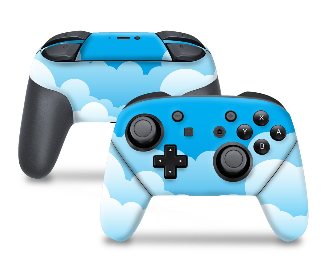 Blue Cloudy Pattern Nintendo Switch Pro Controller Vinyl Skin - Etsy