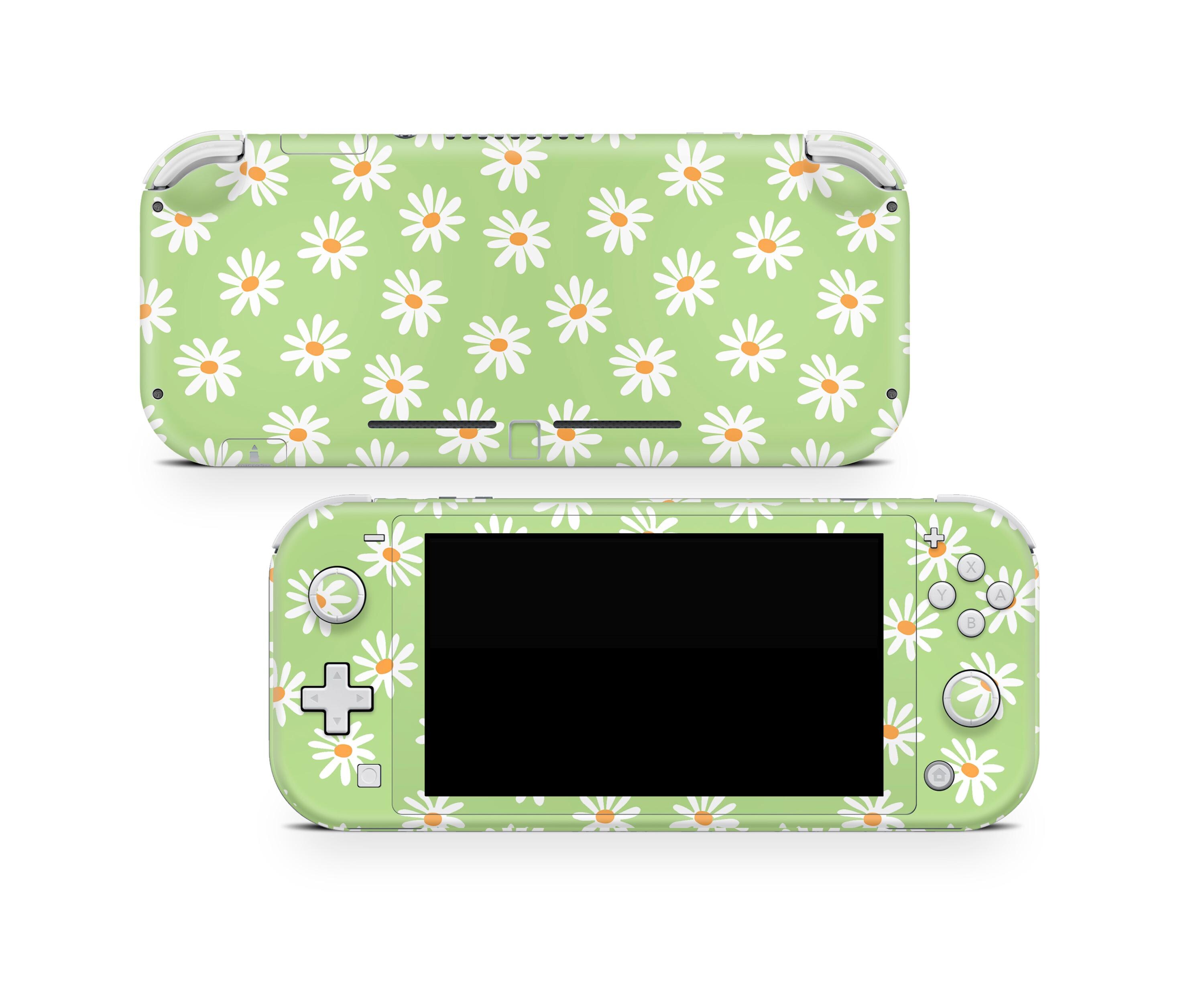Light Green Nintendo Switch Lite Vinyl Skin, Thumb Grips
