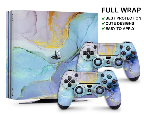 PS4 PRO Console Personalised Custom Skin Decal Vinal Sticker + 2 Controller  Skins Set