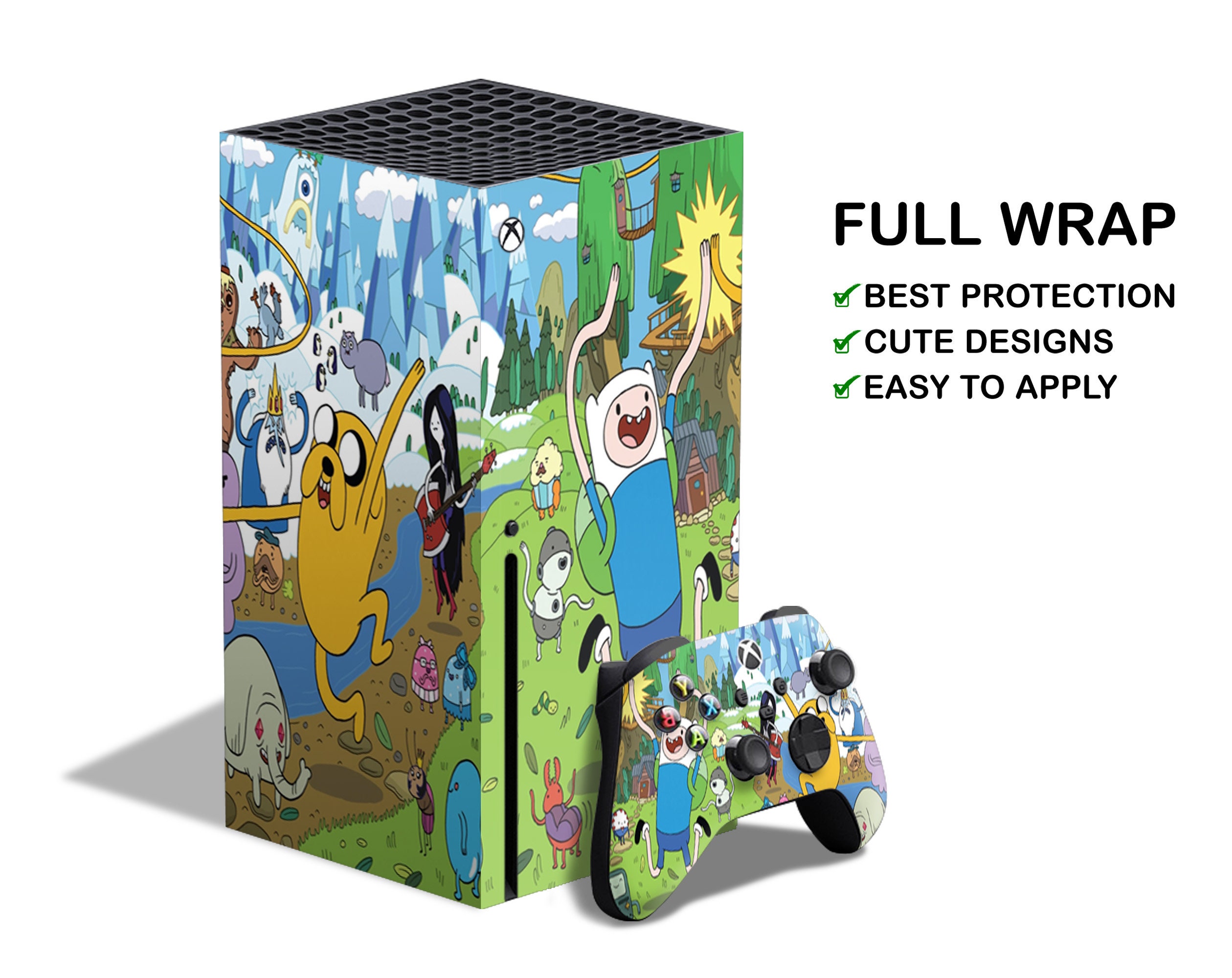 Adventure Time Beemo BMO Xbox One X Skin Xbox One S Beemo BMO Pattern Skin  Xbox 360 Xbox Series S Xbox Series X Vinyl Skin Console Decal 