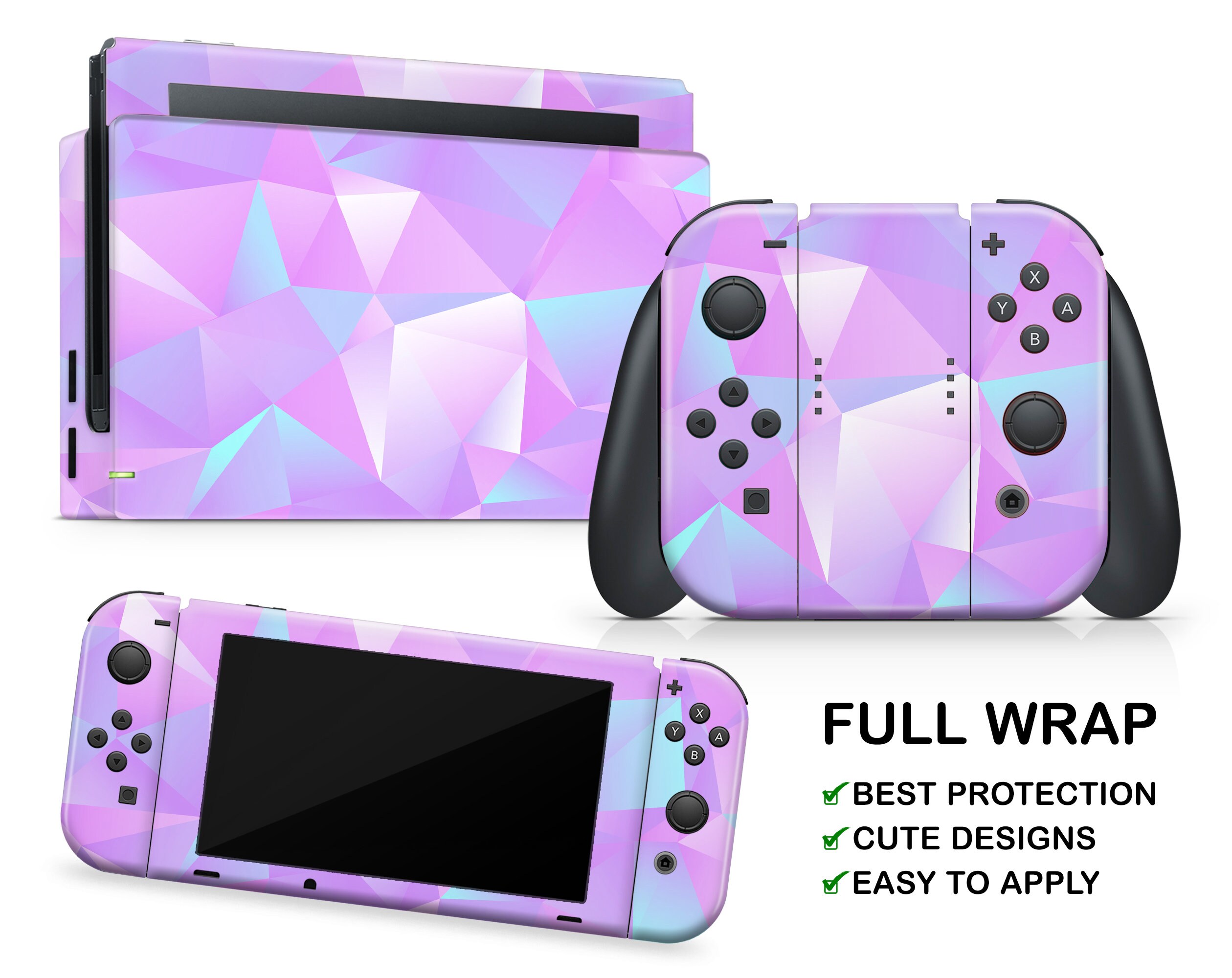 Glowing Pink and Gold Orbs of Light - Skin Wrap Decal for Nintendo Switch  Lite Console & Dock - 3DS XL - 2DS - Pro - DSi - Wii - Joy-Con Gaming