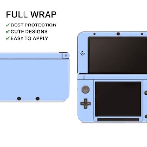 Solid Pastel Colors Nintendo 3DS XL Skin Custom Multi-color Gamers Nintendo New 3DS XL Sticker Pastel Blue Nintendo 3DS Console Vinyl Skin