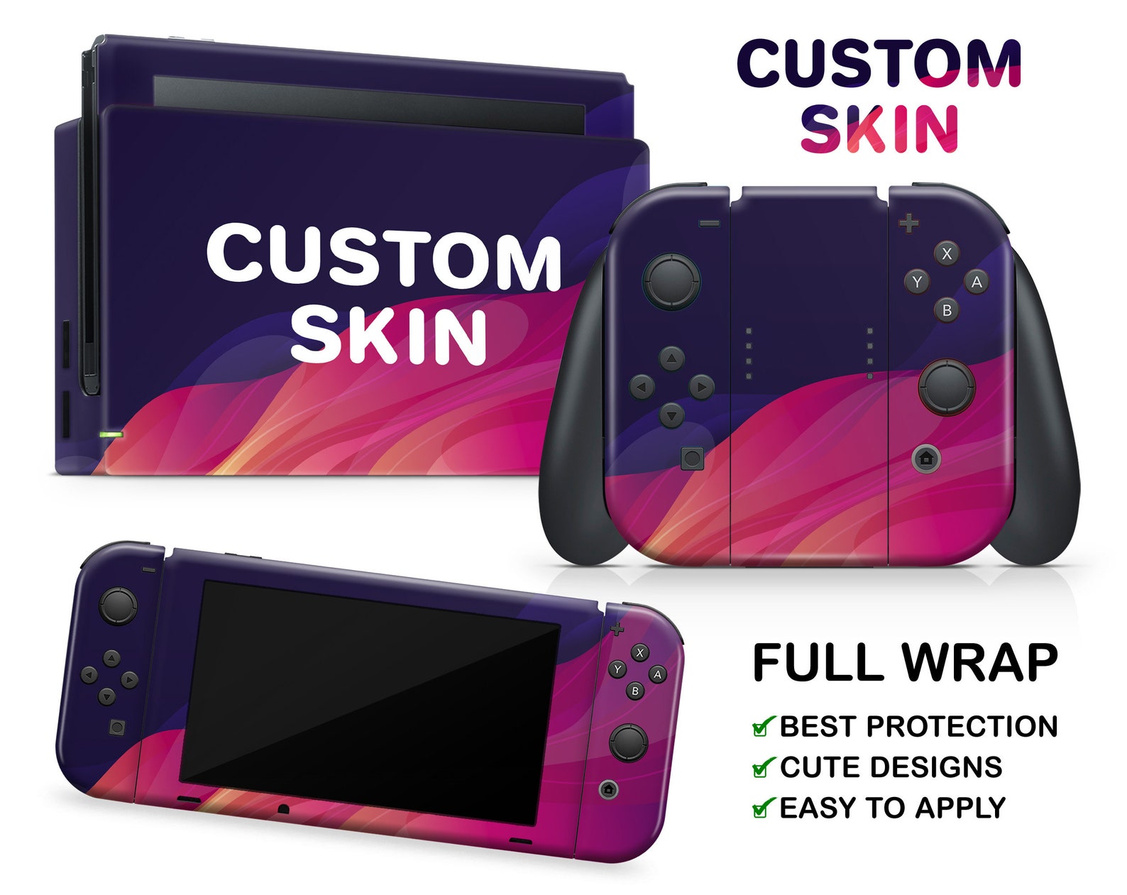 CUSTOM Picture Nintendo Switch Vinyl Skin Personalized Image Etsy