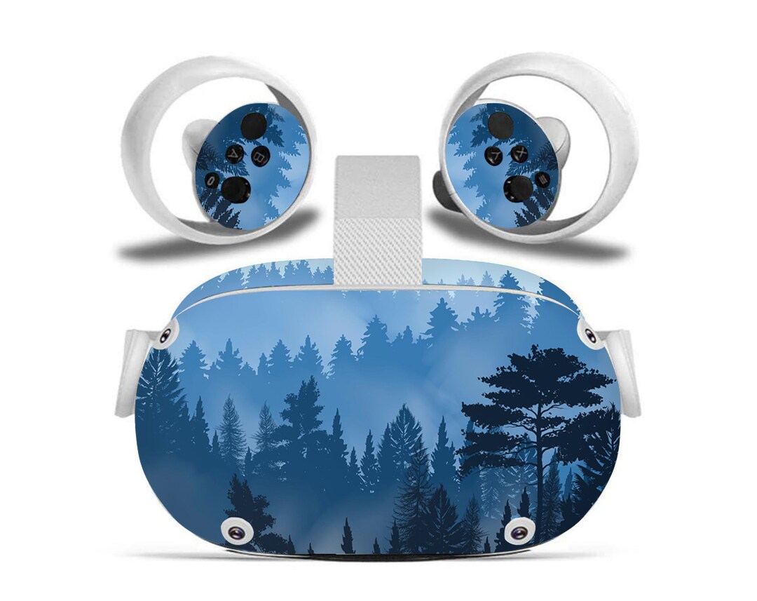 Blue Foggy Forest Oculus Quest 2 Pattern Vinyl Skin Oculus Etsy