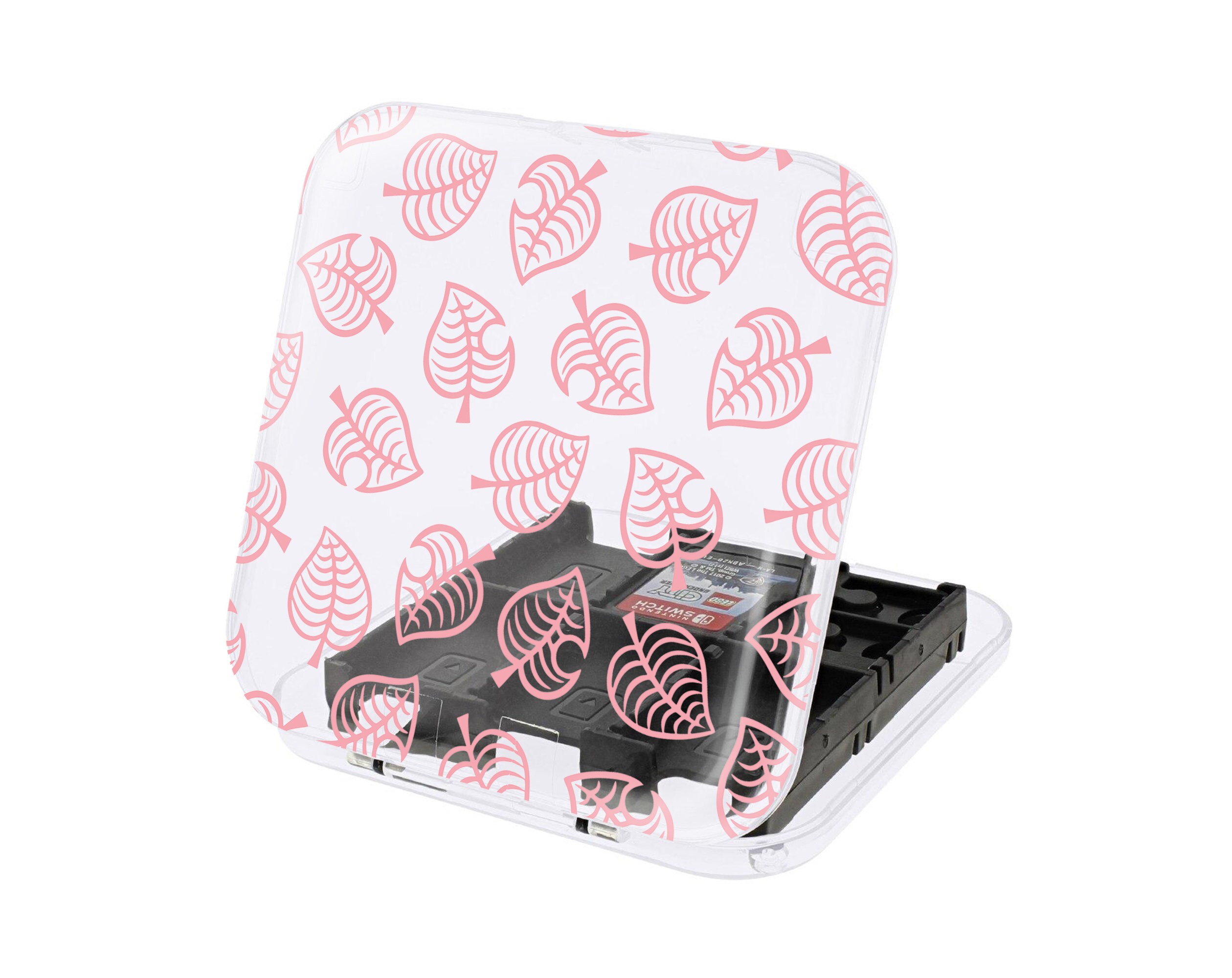 Pink Leaves Pattern Nintendo Switch 12 Pcs Game Case Rose Pink Etsy Canada