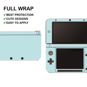 Solid Pastel Colors Nintendo 3DS XL Skin Custom Multi-color Gamers Nintendo New 3DS XL Sticker Pastel Green Nintendo 3DS Console Vinyl Skin