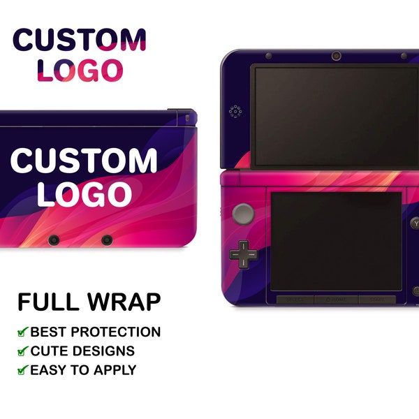 CUSTOM Image Logo Nintendo 3DS XL Vinyl Skin Personalized Picture Decal Nintendo New 3DS XL Sticker Custom Logo 3DS Skin Custom Initials