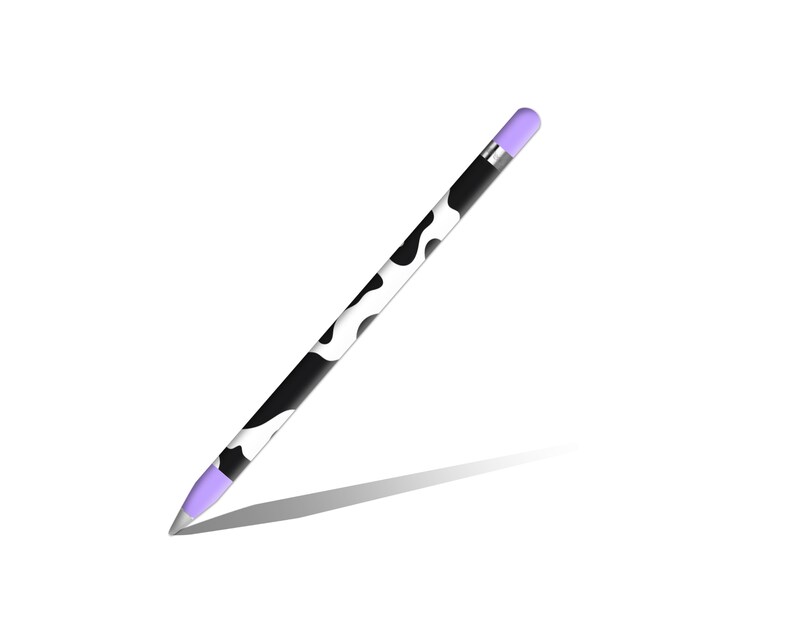 Cow Print Pattern Apple Pencil 1st 2nd Generation Vinyl Skin Sticker Kawaii Cute Animals Apple Pen 1 Decal Solid Colors Violet Apple Pen 2