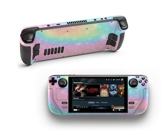Rainbow Pattern Steam Deck Vinyl Skin Colorful Marble Gaming Skin Steam Deck Console Sticker Videogames Steam Deck Controller Vinyl Decal