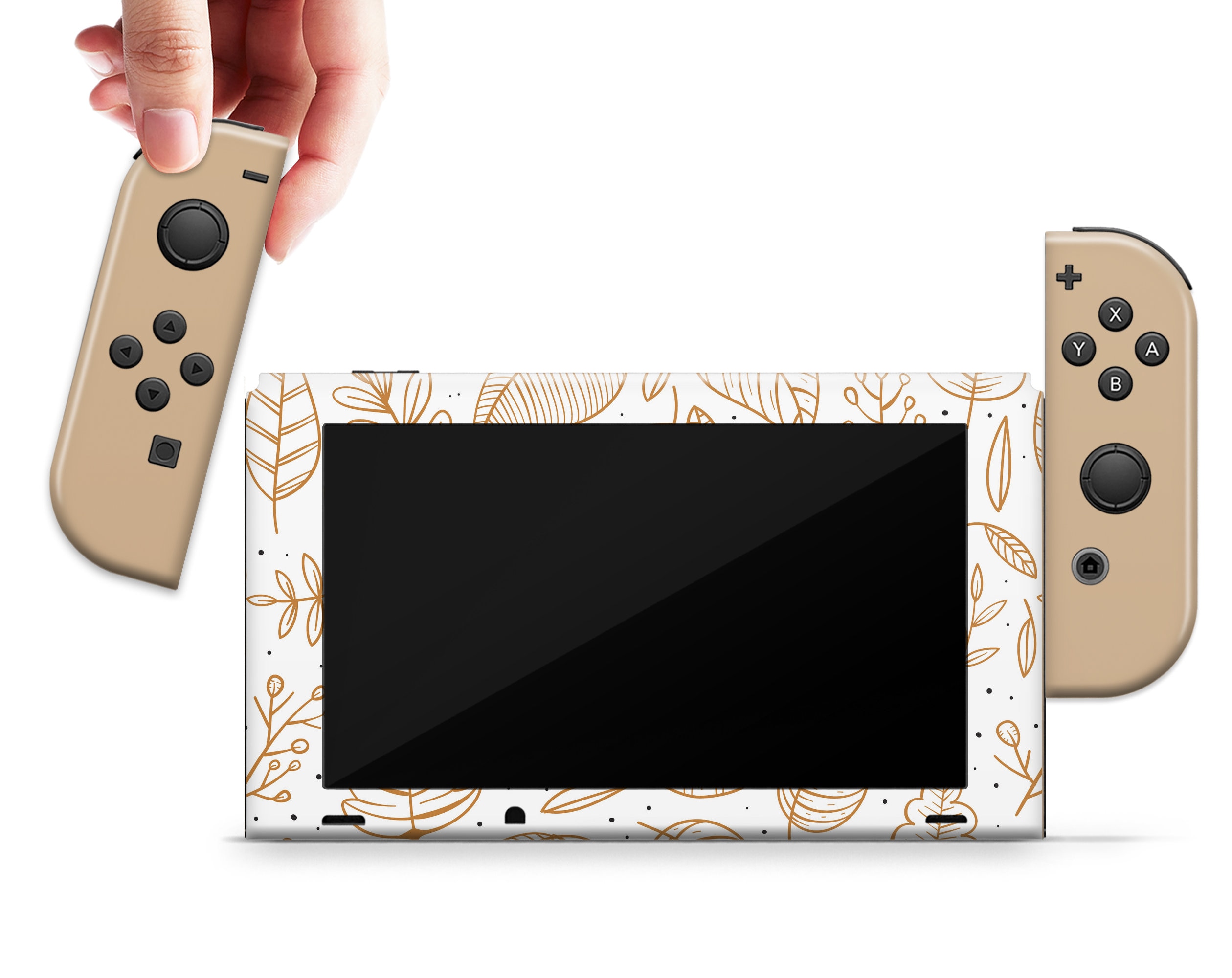 Beige FloralEs Muster Nintendo Switch Vinyl Sticker Beige | Etsy