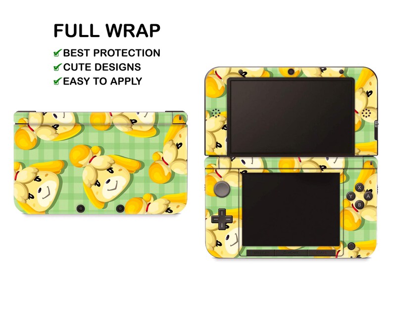 Nintendo Repeating Pattern Nintendo New 3DS XL Isabelle Themed Nintendo 3DS XL Full Wrap Skin XL ...