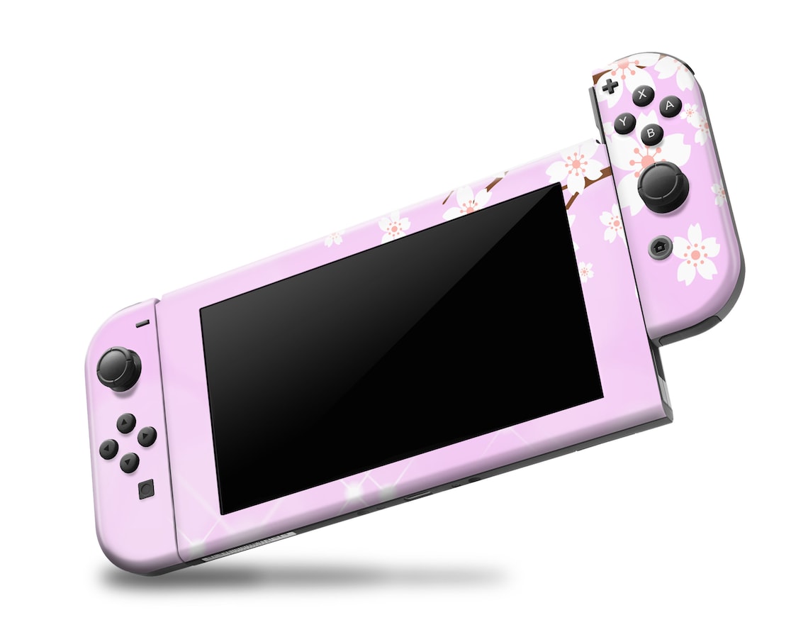 Light Pink Pattern Nintendo Switch Vinyl Sticker Pink Sakura Etsy