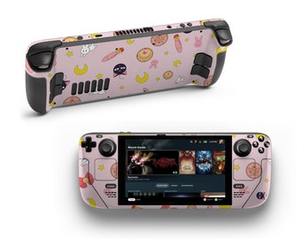 Rose Pink Cardcaptor Anime Pattern Steam Deck Vinyl Skin Cute Kawaii Sakura Gaming Skin Steam Deck Console Videogames Steam Deck Controller