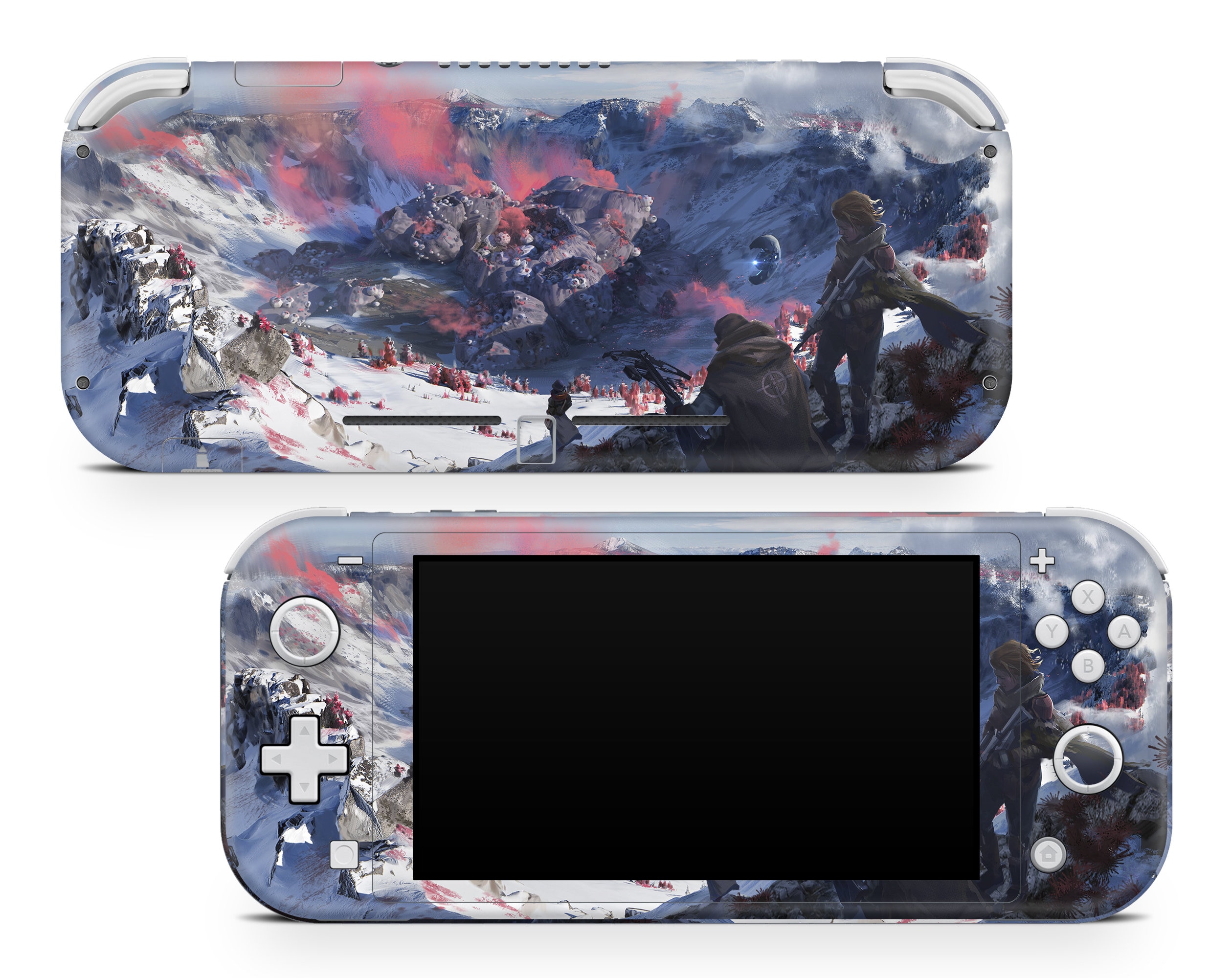 Anime Shooter Pattern Nintendo Switch Lite Vinyl Skin Colorful