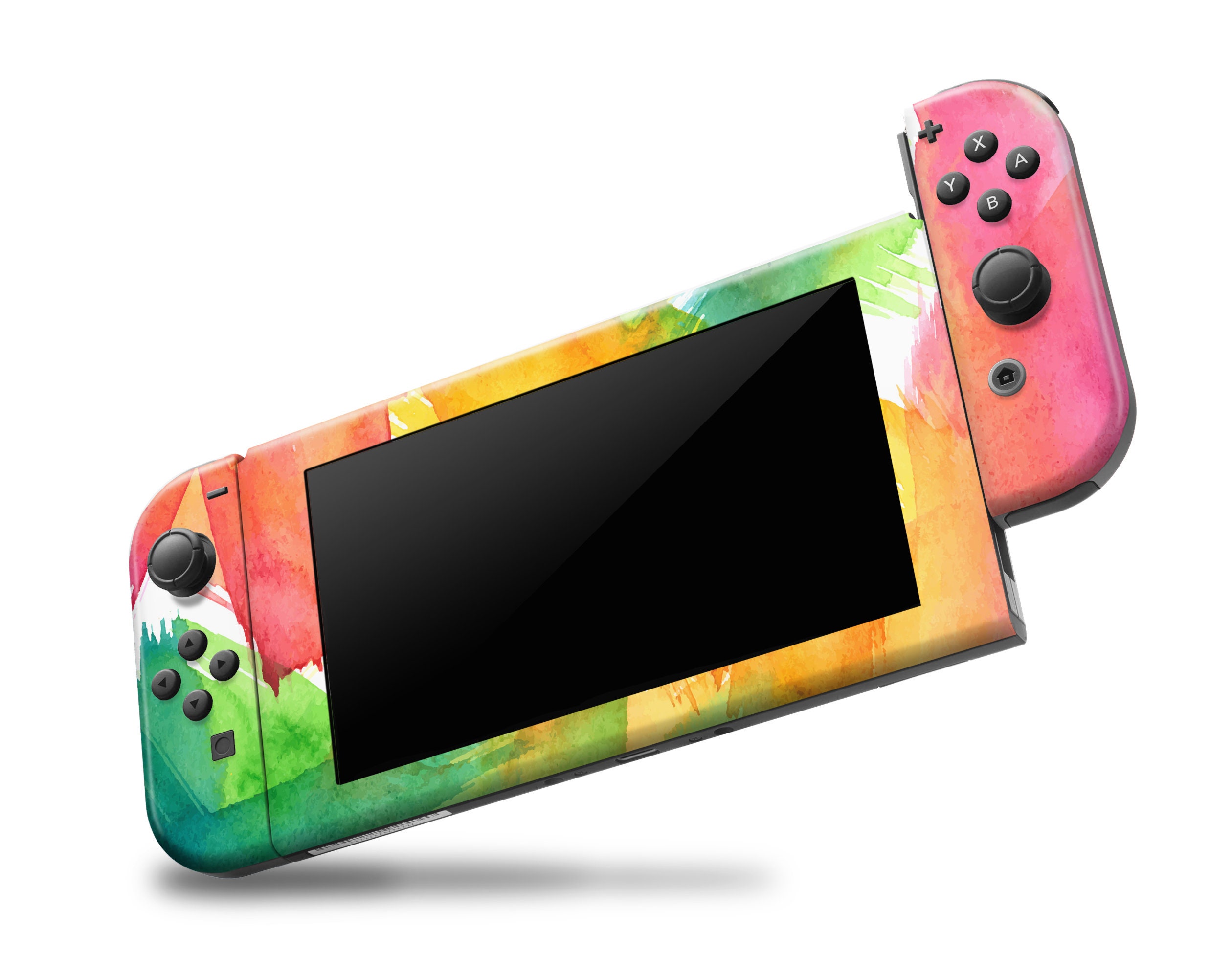 Acrylic Painting Nintendo Switch Vinyl Sticker Colorful Liquid Etsy