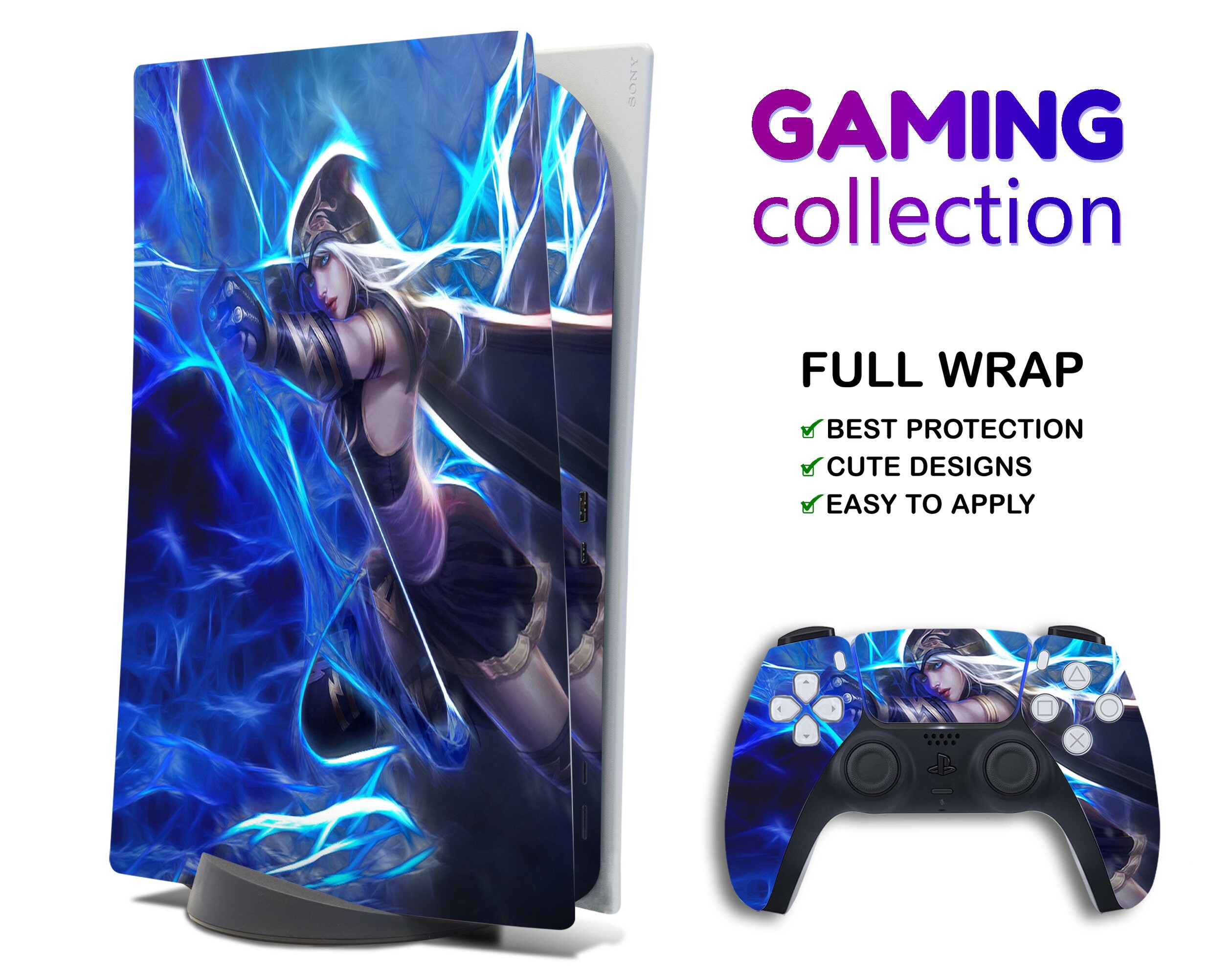 Ashe LOL Vinyl Skin PS4 Pro Videogames Skin PS5 Strategy - Etsy Finland