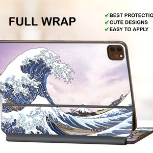 Ocean Waves Violet Sky iPad 11&quot; Gen 1/2/3 Magic Keyboard Vinyl Skin Smart Keyboard iPad Pro 12.9&quot; Gen3/4/5 Decal iPad 2021 Magic Keyboard