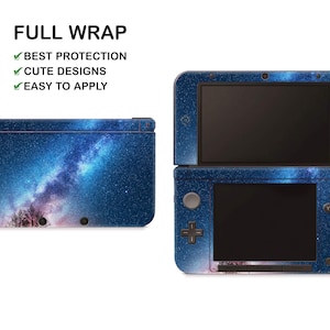 Deep Blue Starlight Night Pattern Nintendo 3DS XL Vinyl Skin Cloudy Sky Decal Nintendo New 3DS XL Sticker Milky Way Nightly Landscape Decal