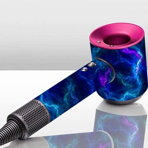 Dyson Blue Abstract Thunder Vinyl Skin Hair Dryer Abstract Marble Sticker Dyson Colorful Geometric Vinyl Decal Protective Skin Gift