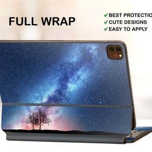 Blue Starlight Night iPad 11&quot; Gen 1/2/3 Magic Keyboard Vinyl Skin Smart Keyboard iPad Pro 12.9&quot; Gen3/4/5 Decal iPad 2021 Magic Keyboard