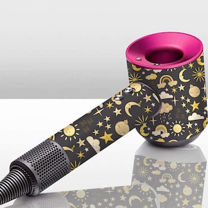 Dyson Cute Dark Sleepy Pattern Vinyl Skin Hair Dryer Night Cute Set Sticker Dyson Cartoon Moon Night Pattern Vinyl Decal Protective Skin