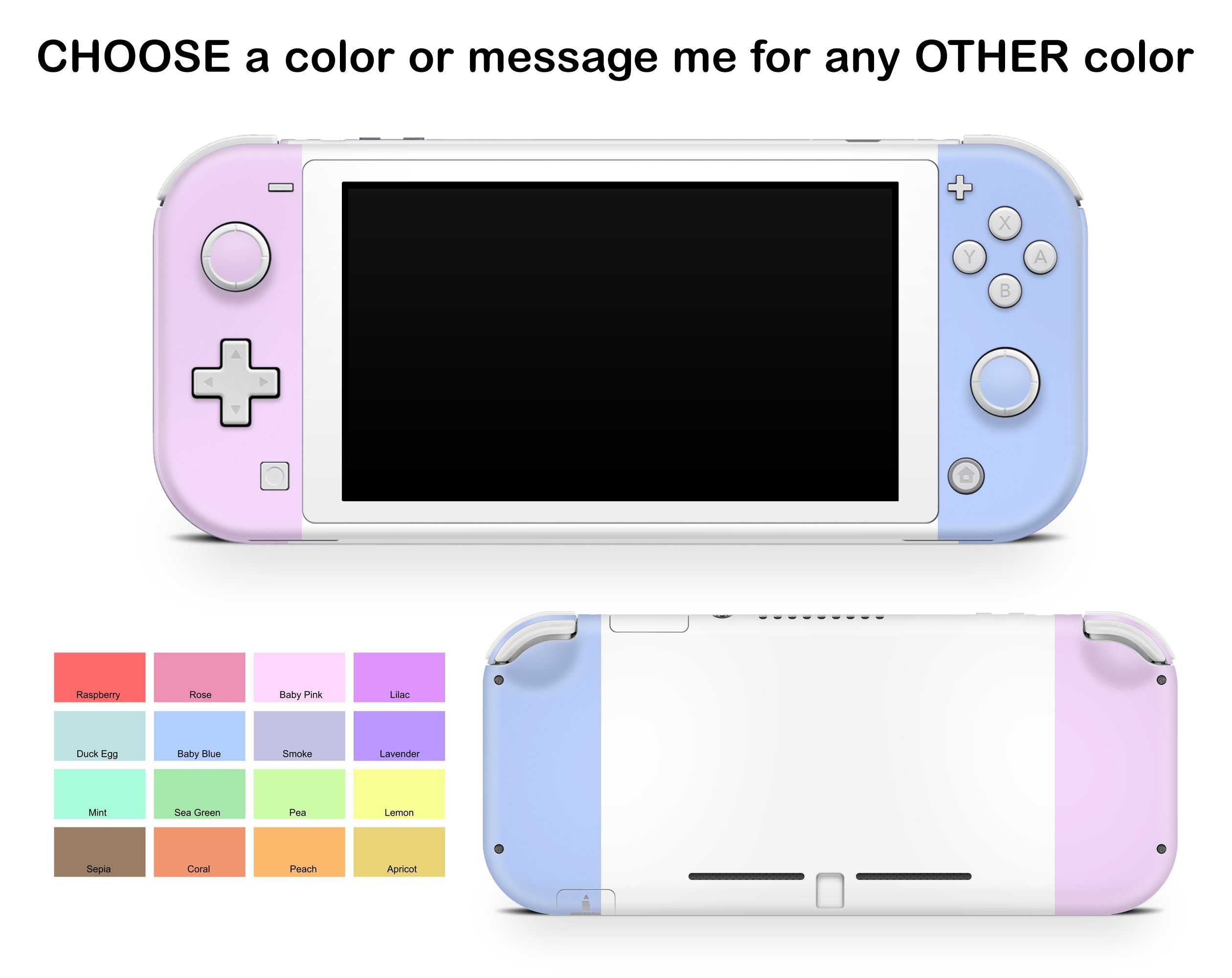 Nintendo Switch Lite カスタム パープル ラベンダー