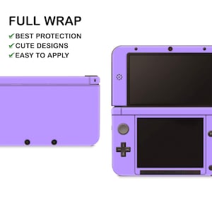 Solid Pastel Colors Nintendo 3DS XL Skin Custom Multi-color Gamers Nintendo New 3DS XL Sticker Pastel Purple Nintendo 3DS Console Vinyl Skin
