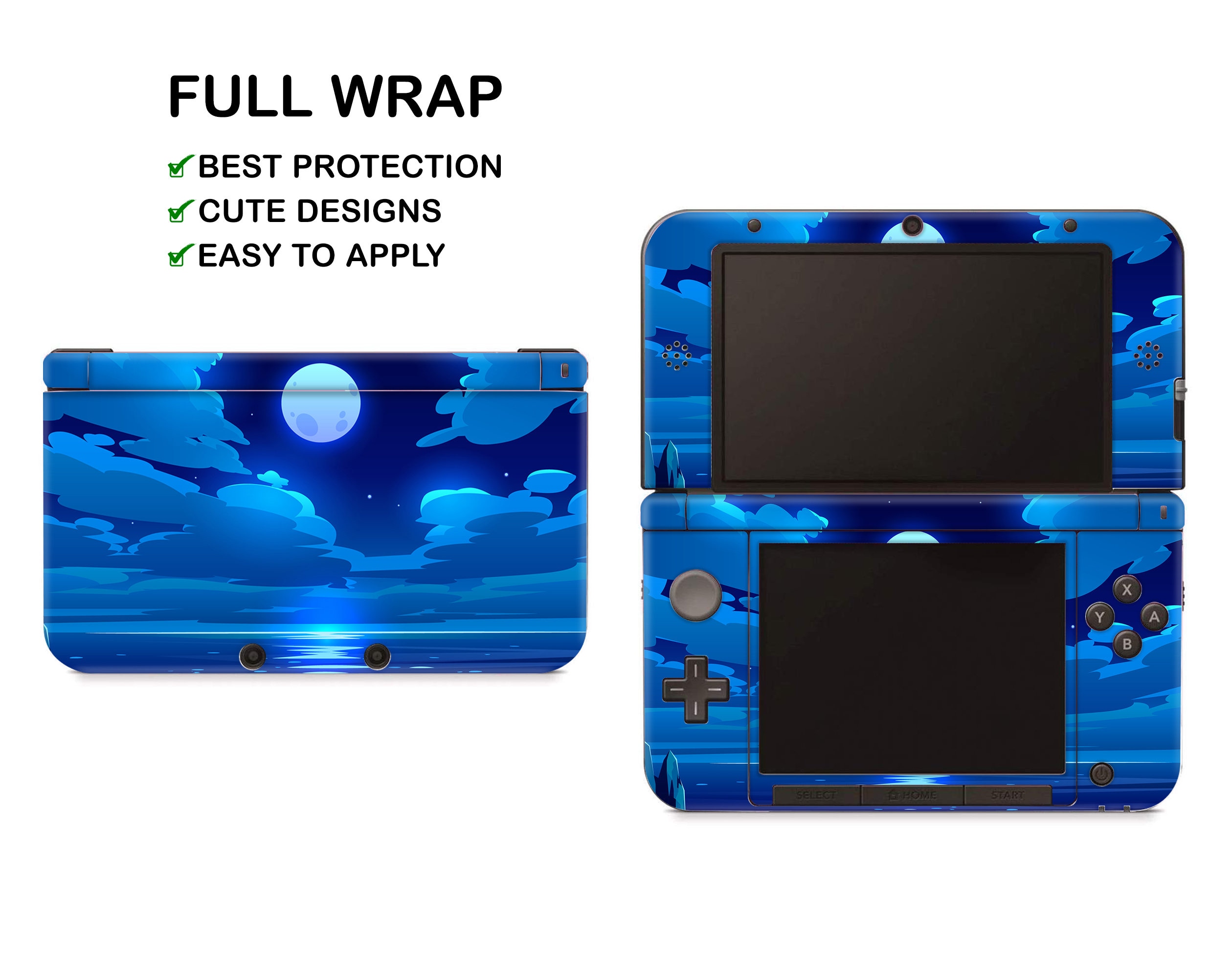 Ci-Yu-Online [new 2DS XL] Pokemon XY Blue VINYL SKIN STICKER DECAL