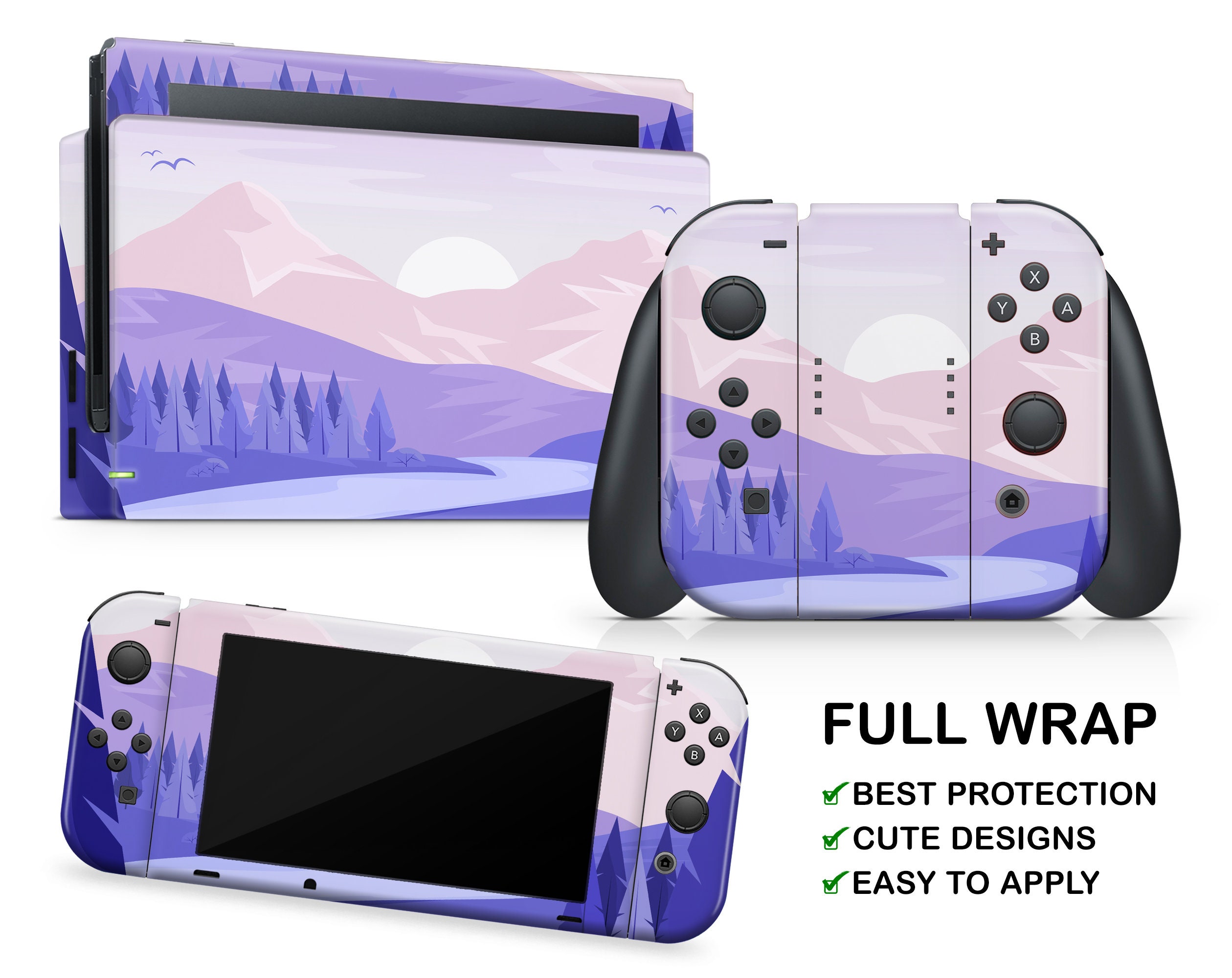 Blue Sky Nintendo Switch Skin Forest Mountains Landscape - Etsy