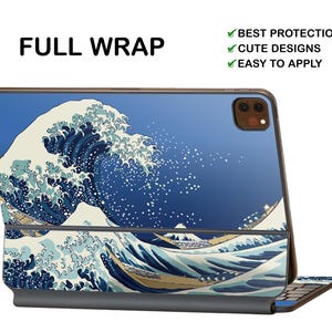 Ocean Waves Violet Sky iPad 11&quot;Gen 1/2/3 Magic Keyboard Vinyl Skin Smart Keyboard iPad Pro 12.9&quot;Gen3/4/5 Aufkleber iPad 2021 Magic Keyboard