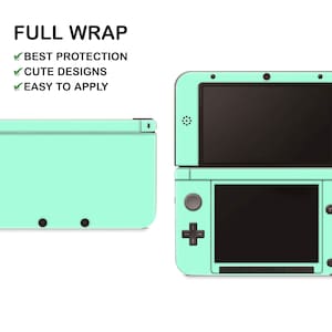 Solid Pastel Colors Nintendo 3DS XL Skin Custom Multi-color Gamers Nintendo New 3DS XL Sticker Bright Green Nintendo 3DS Console Vinyl Skin
