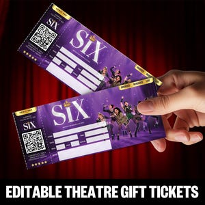 IX das musikalische bearbeitbare Geschenkticket | Digitaler Download - Bearbeitbares personalisiertes PDF