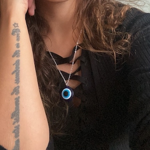 Evil Eye Necklace, Turkish Greek evil eye, protection, nazar boncuk, womens, unisex, protection , boho, gift, positive energy, spiritual
