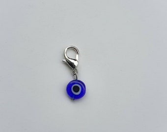 Evil eye charm, bag charm, purse charm, keyring, buggy stroller charm, protection, nazar boncuk, pet charm, gifts under a fiver,