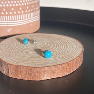 Studs, faux turquoise, stainless steel, earrings, everyday jewellery, for women, gift for her, boho, for teens, ocean, blue, Eid gift
