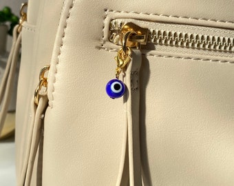 Evil eye charm, bag charm, purse charm, key charm, eye keyring, buggy charm, stroller charm, protection, nazar boncuk, dog tag, teacher gift