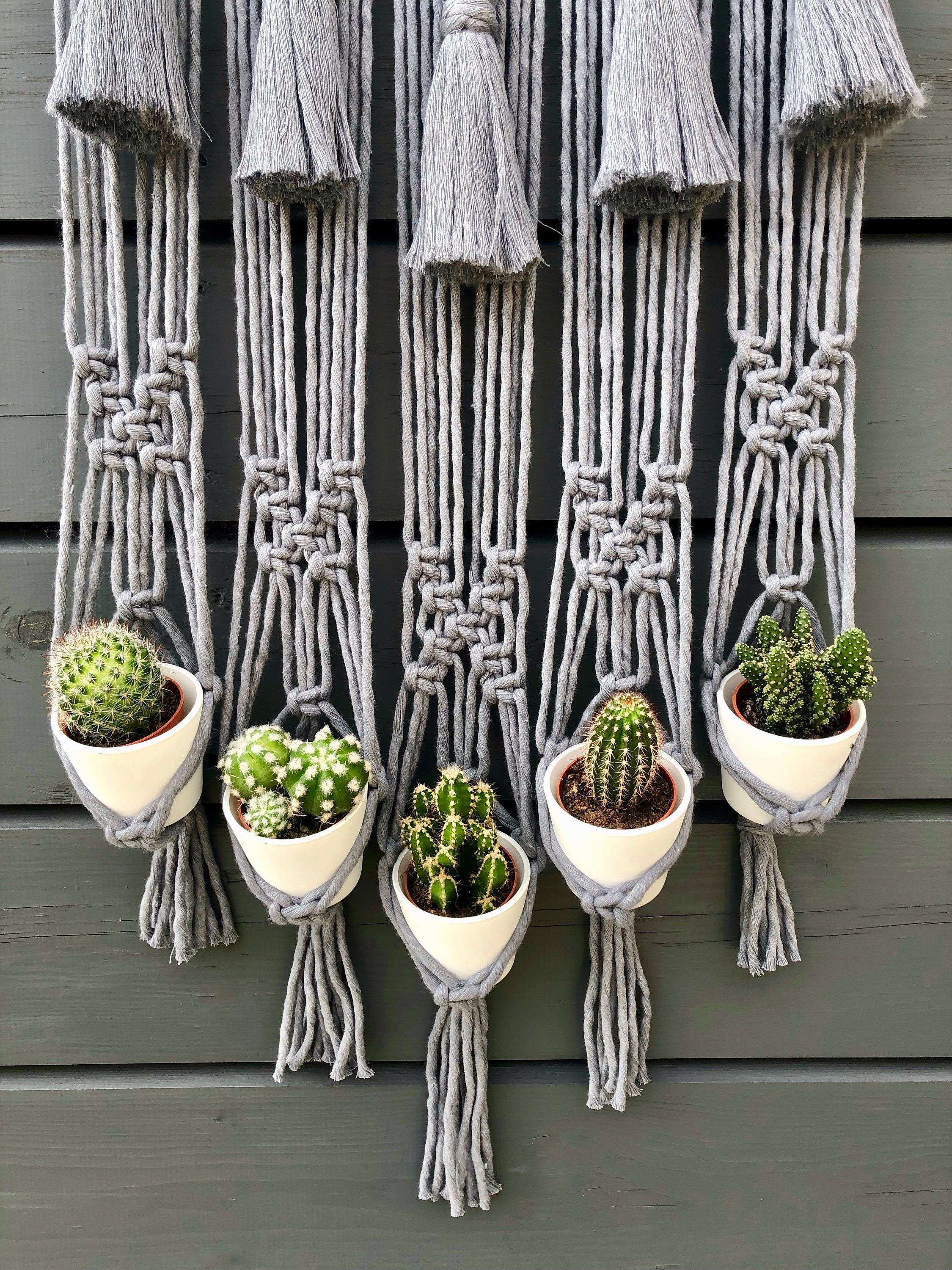 Multiple Macrame Pot Hanger Etsy