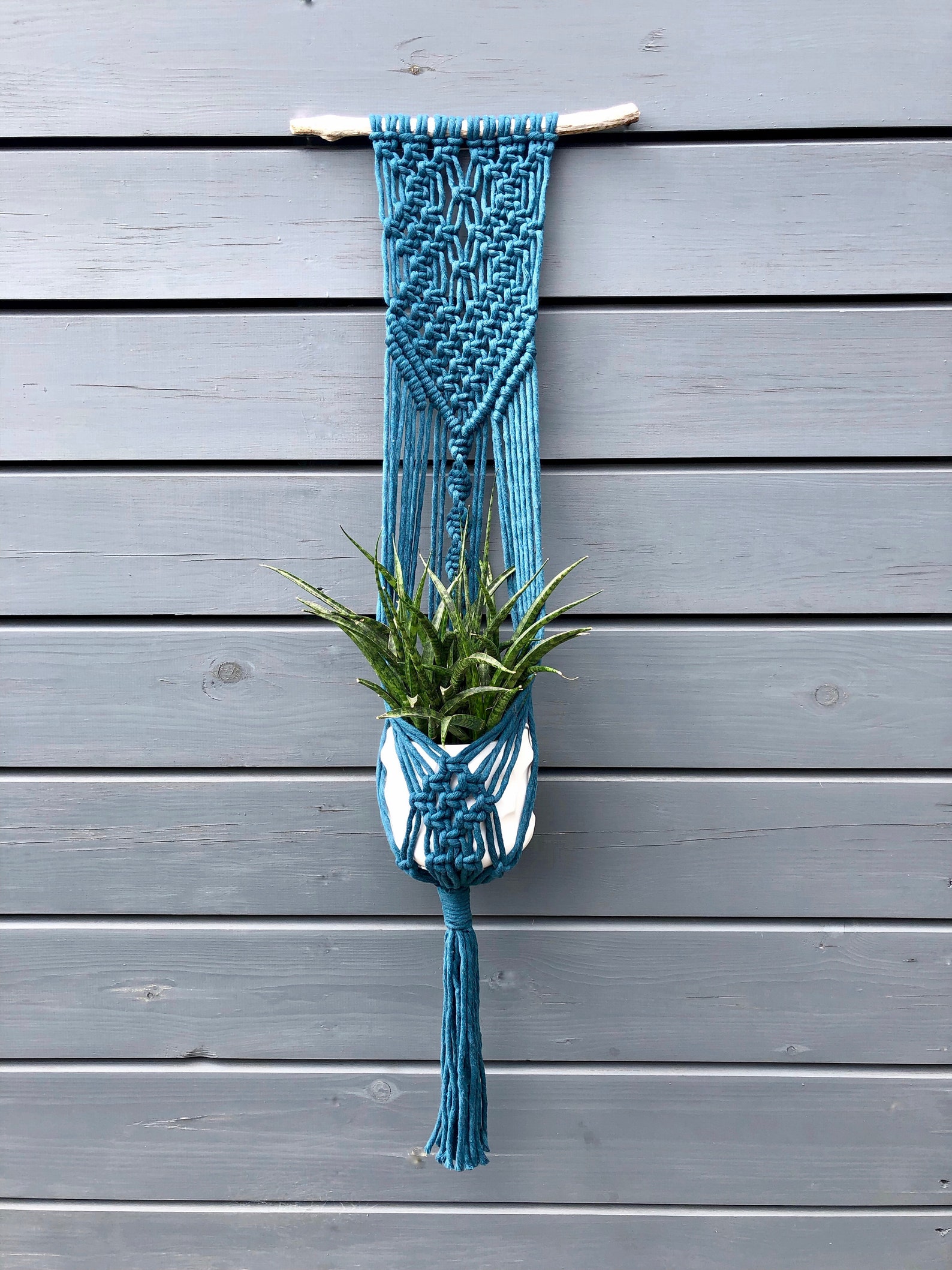Single Macrame Pot Hanger Etsy