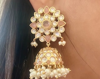 Kundan Jhumka/ Designer Jhumka/Designer Kundan earrings /Desiner Indian Jhumka