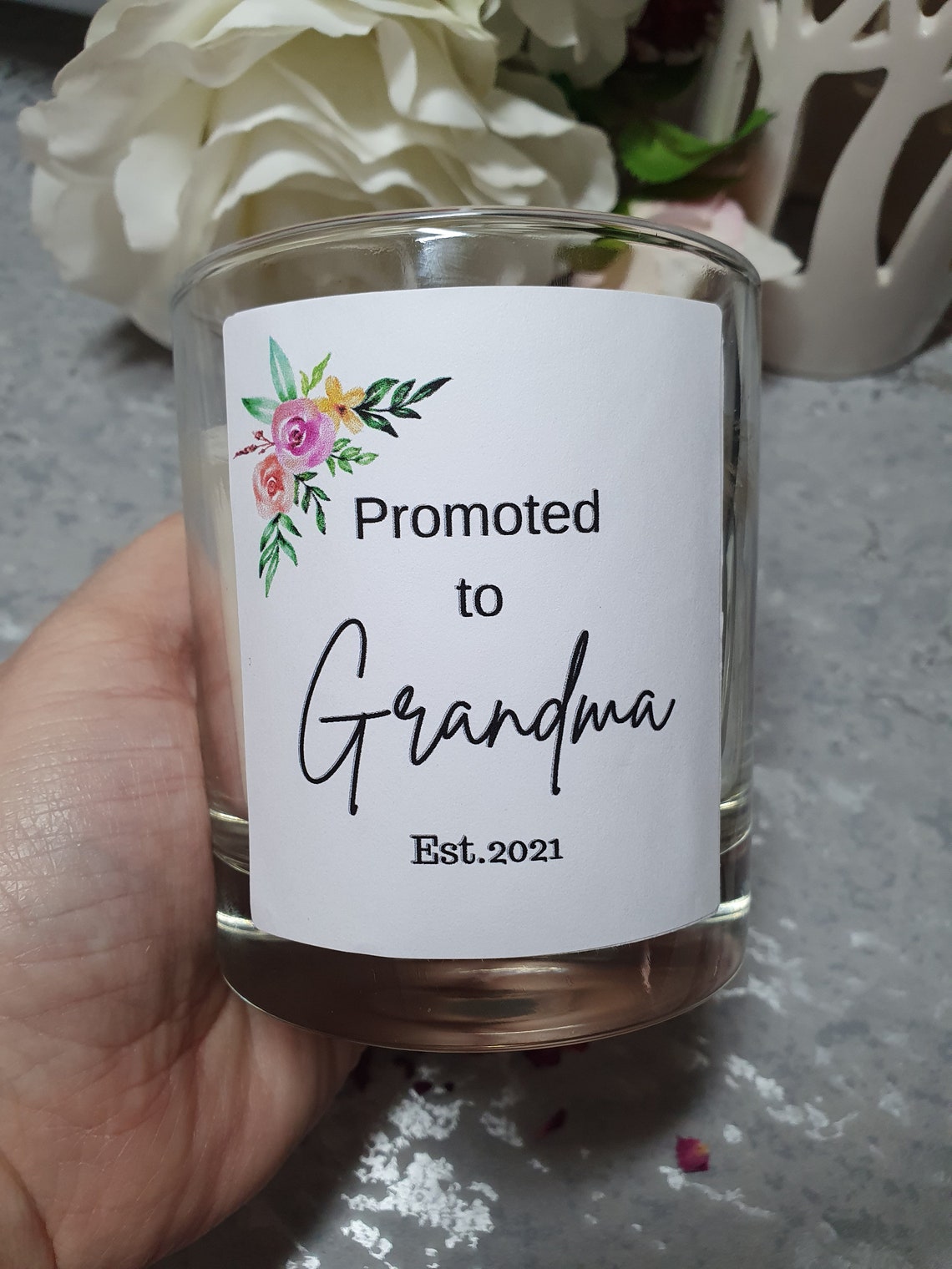 New Grandma Botanical Candle/Grandma Candle Gift/Personalised Etsy