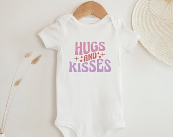 Hugs and Kisses Valentine Onesie/Cute Valentine Bodysuit/Baby Valentine Gift/Baby Shower Gift