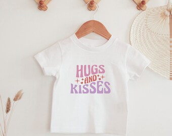Hugs and Kisses Valentine Shirt/Cute Toddler Valentine Tee/Kids Valentine Shirt