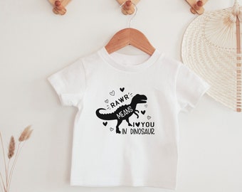 Dinosaurier Valentine Shirt/Lustiges Kleinkind Valentine T-Shirt/Kinder Valentinstag Shirt