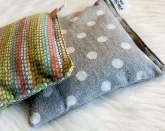 Gray Flannel Mini Ice & Hot Pack/Boo Boo Bag/Heating Pad/Hand Warmers/Gift for Kids