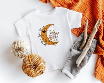 Boho Floral Moon Toddler Shirt/Let your light shine T-Shirt/Halloween Kids Shirt