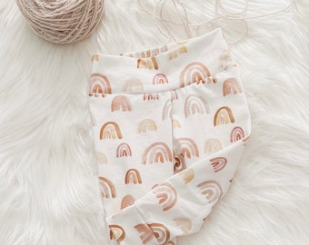 Verstreute Regenbogen Print Baby Leggings/Boho Baby Yoga Hose/Baby Hose