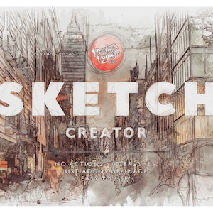 Sketch Creator • Aquarel • Inktschets • Schetseffect Photoshop • Architect Sketch • Photoshop-effect • Actie • Inktschets